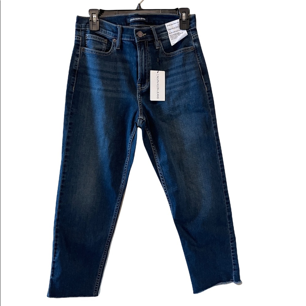 Calvin Klein High Rise Classic Straight Crop Size 28
